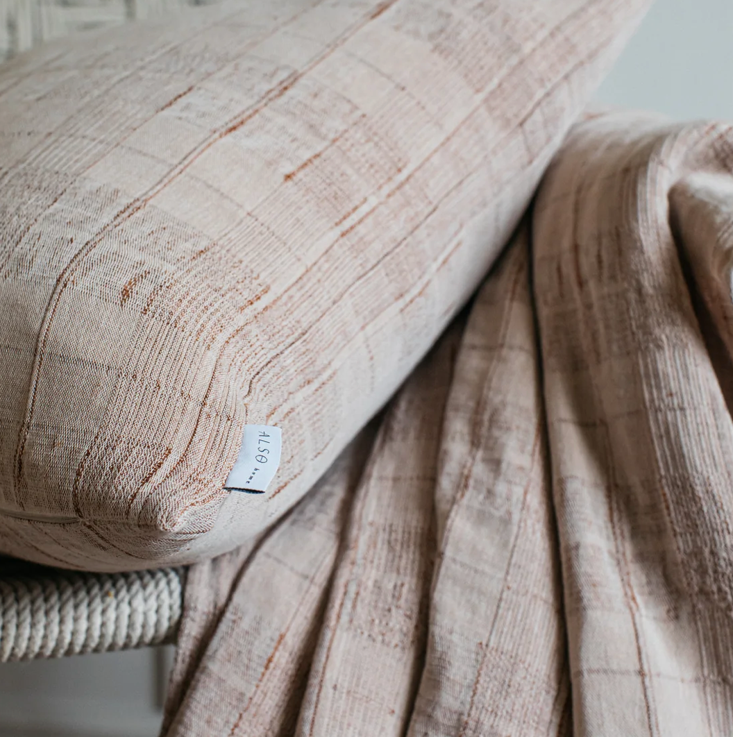 Also Home - Blid Woven Neutral Cotton Cushion