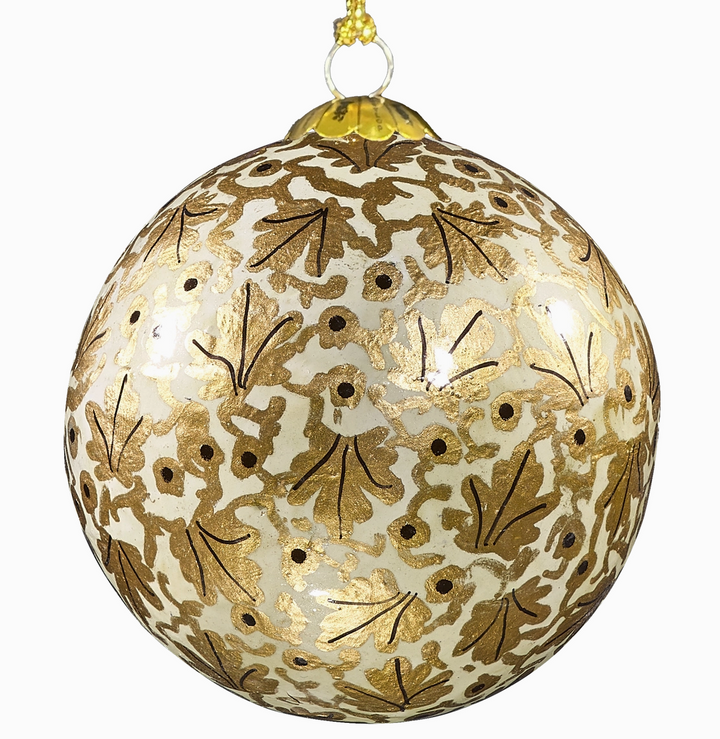 Honest - Handcrafted Christmas Bauble - Gold & White