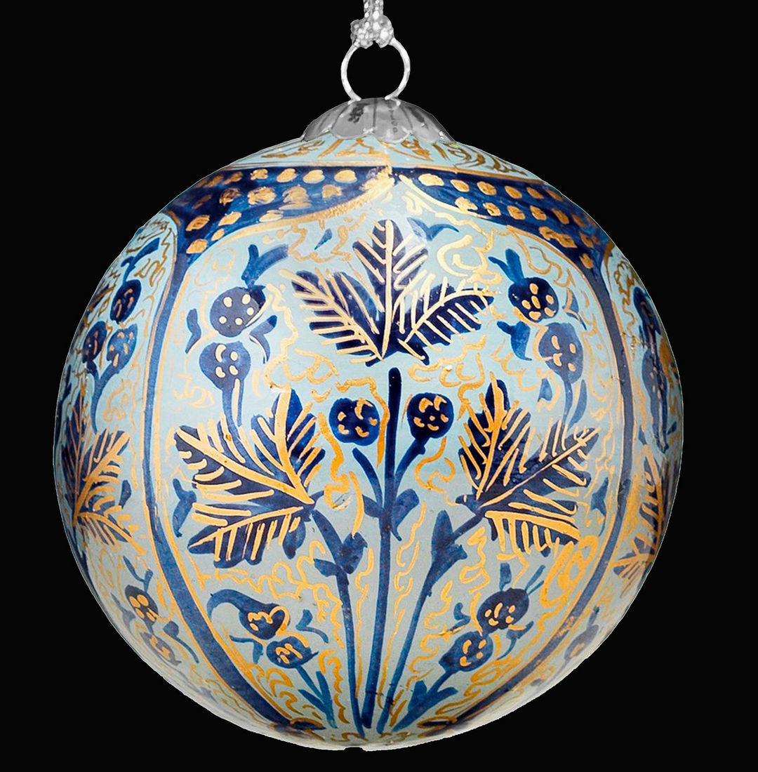 Honest - Handcrafted Christmas Bauble - Gold & Blue