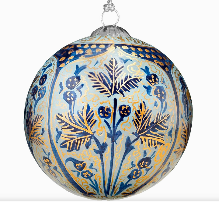 Honest - Handcrafted Christmas Bauble - Gold & Blue