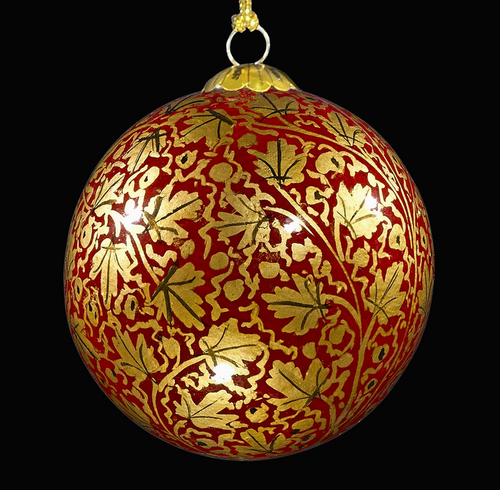 Honest - Handcrafted Christmas Bauble - Gold & Red