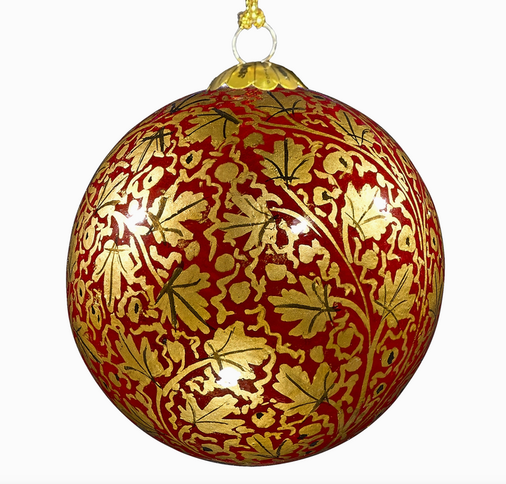 Honest - Handcrafted Christmas Bauble - Gold & Red