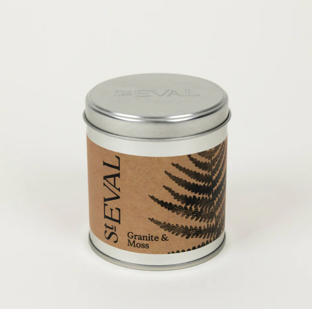 St. Eval Tin Candle - Granite & Moss