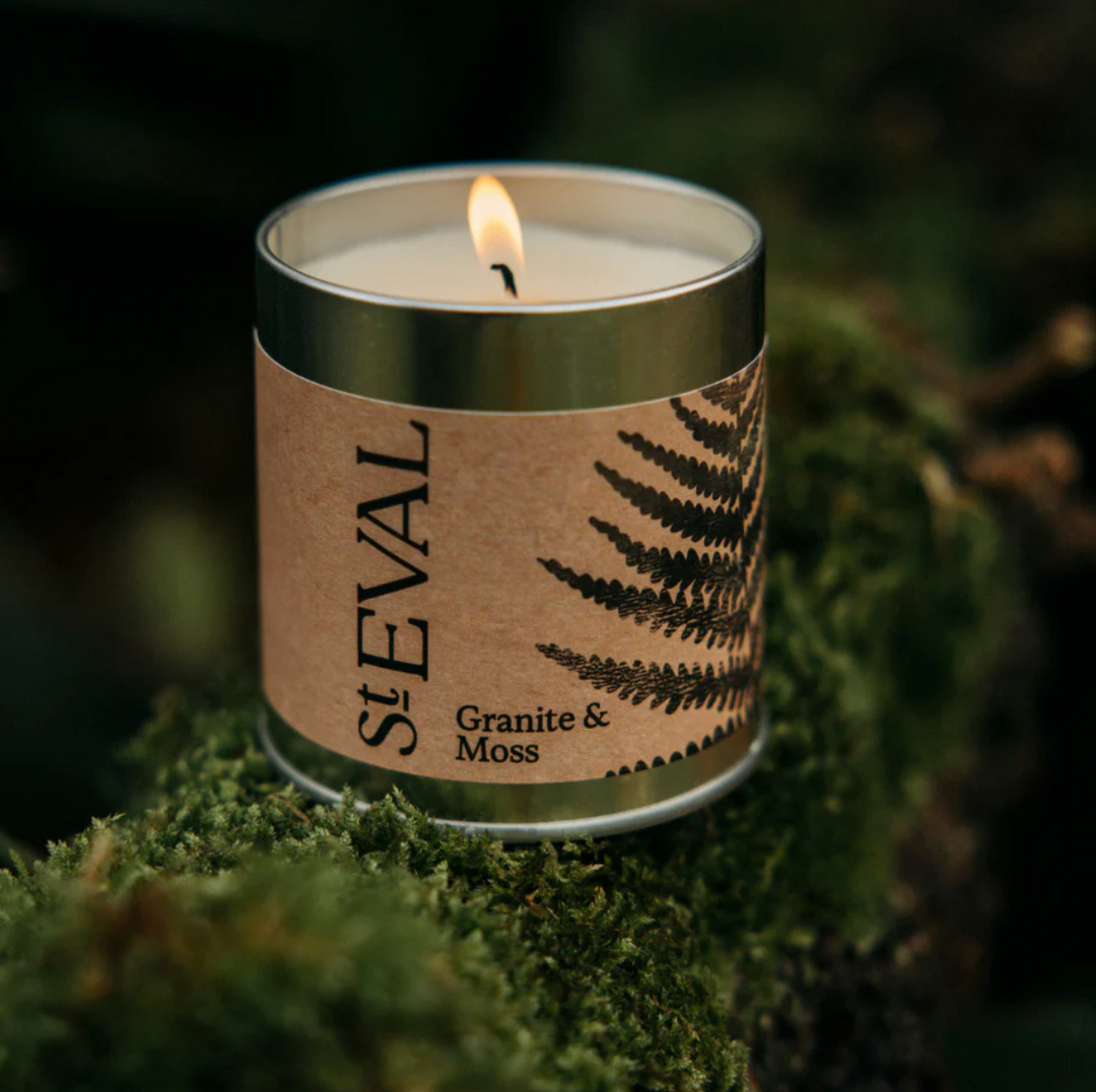 St. Eval Tin Candle - Granite & Moss