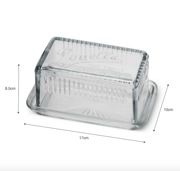 Retro Glass Butter Dish