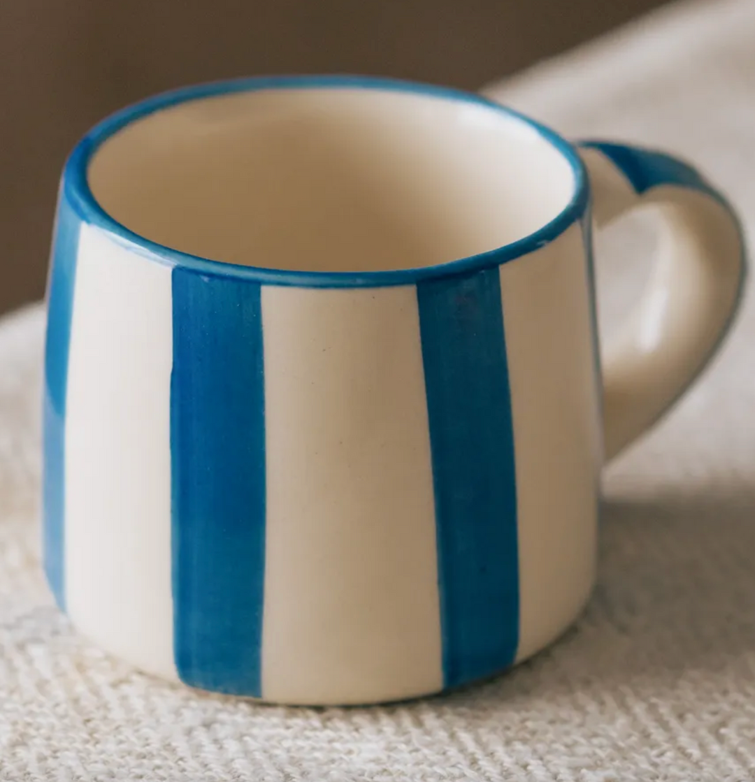 Washed Stripe Koko Mug in Ink Blue