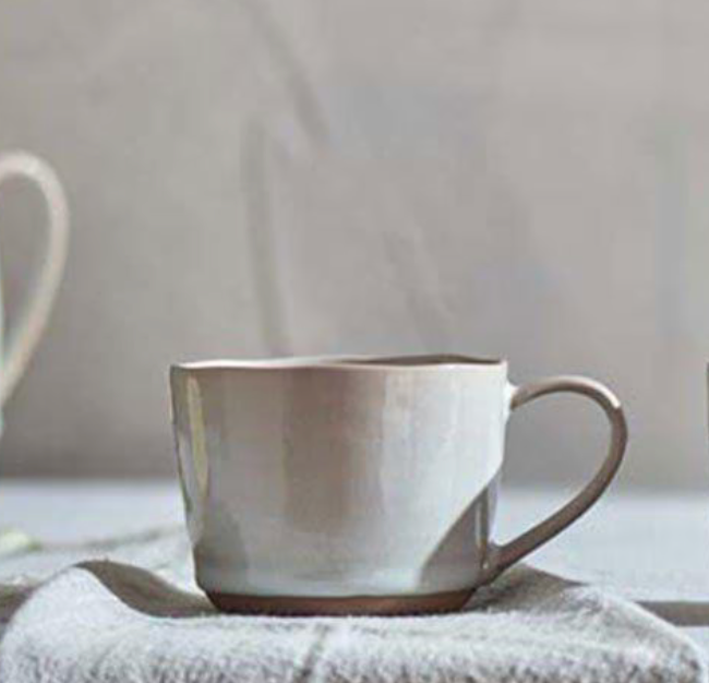 Nkuku - Edo Mug - White & Terracotta