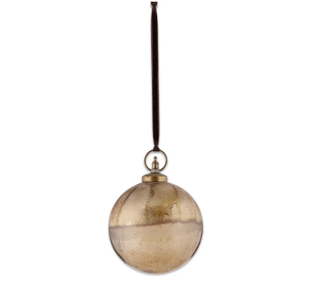 Nkuku - Konara Giant Bauble - Gold Crackle (20cm)