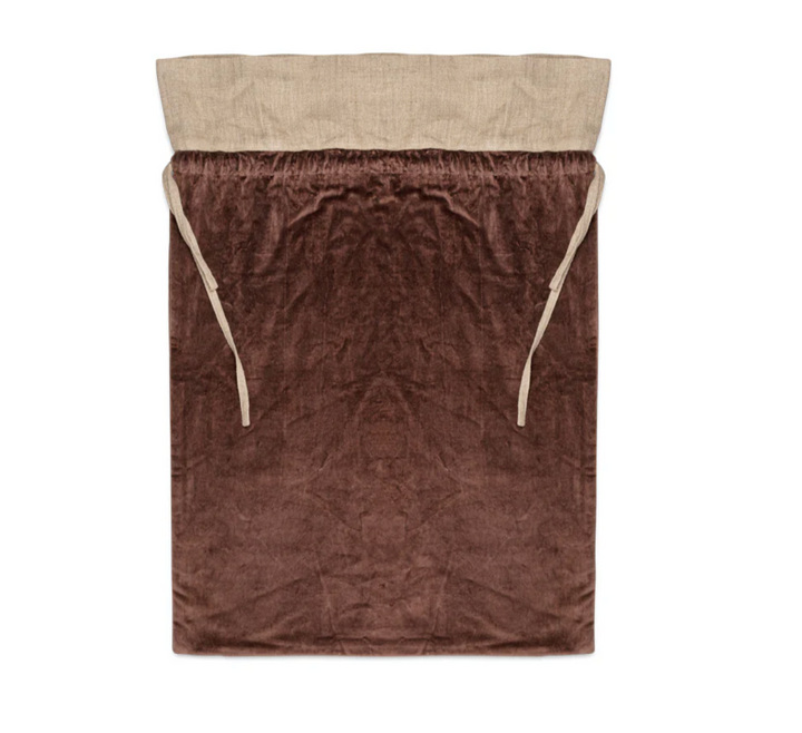 Nkuku - Karru Cotton Velvet Christmas Sack - Rich Mocha