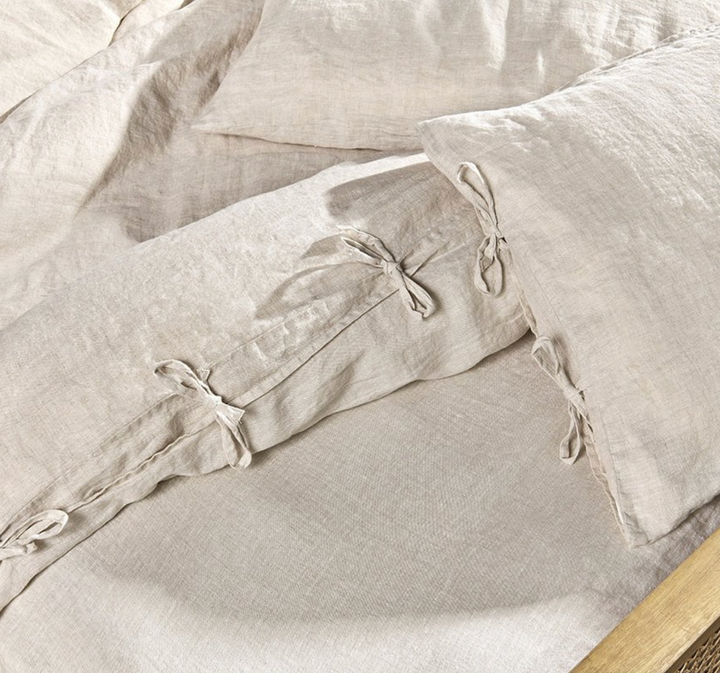 Nkuku - Adya Linen Duvet Cover - Natural - Super King