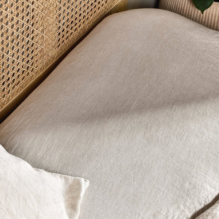 linen fitted super king bed sheet