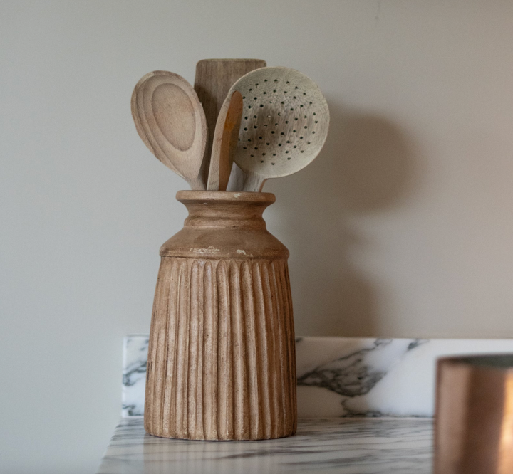 Terracotta Vase - Antique Brown Glaze