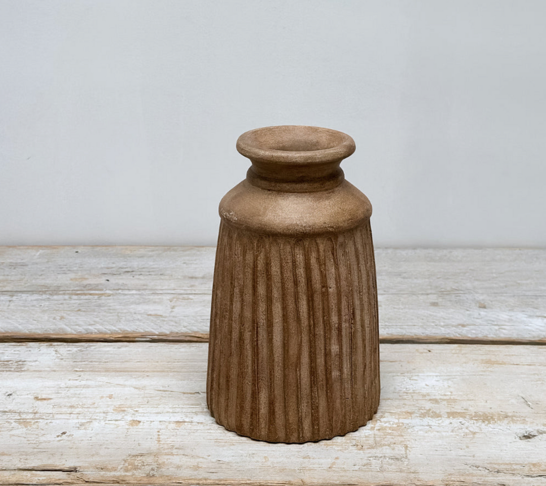 Terracotta Vase - Antique Brown Glaze
