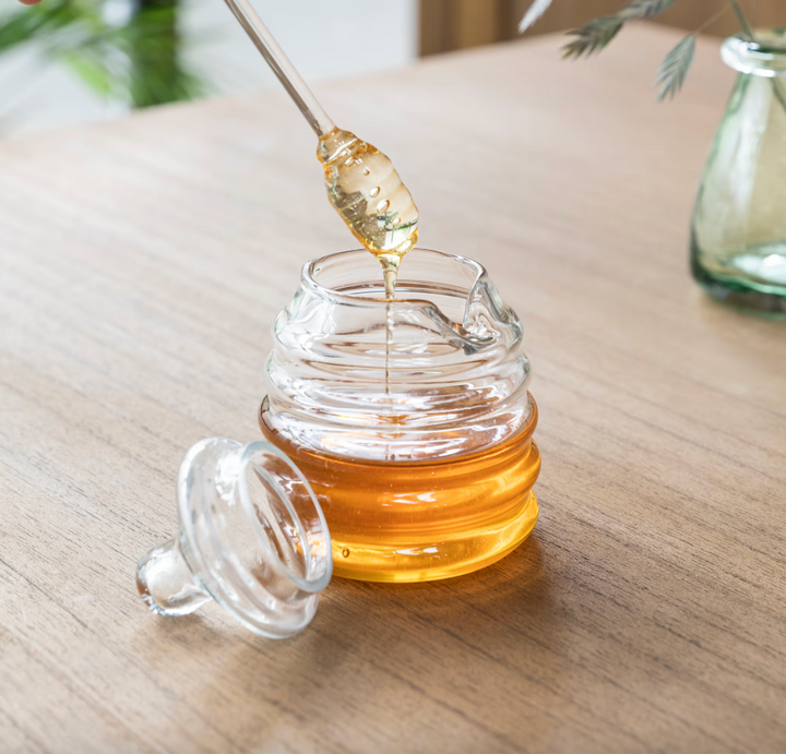 Glass Honey Pot