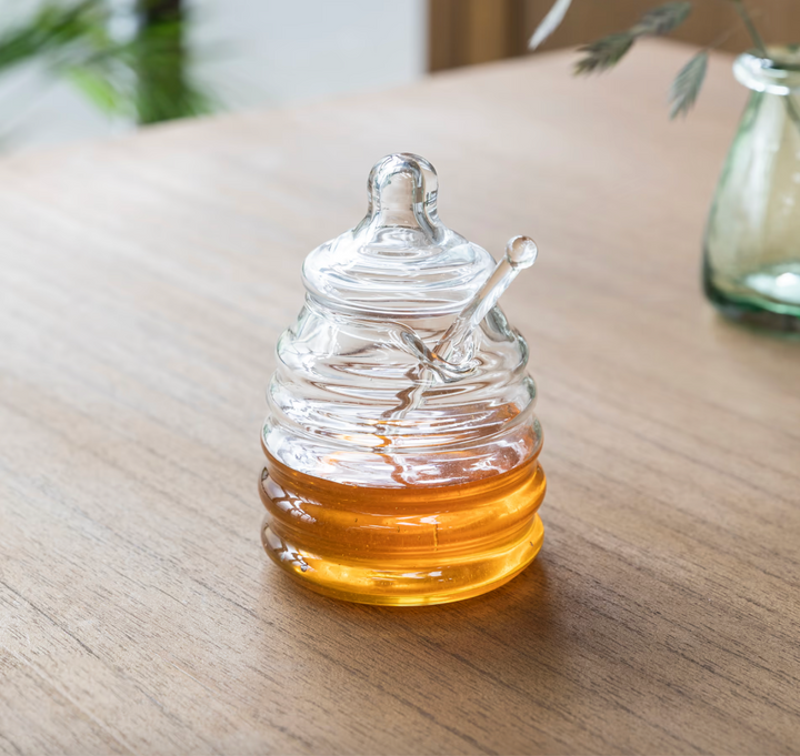 Glass Honey Pot