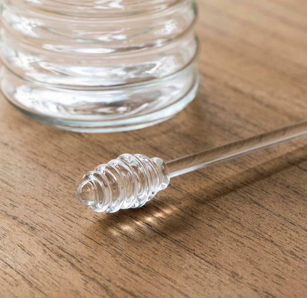 Glass Honey Pot