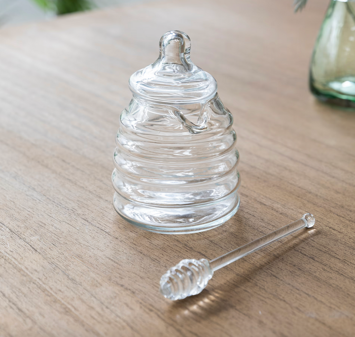 Glass Honey Pot