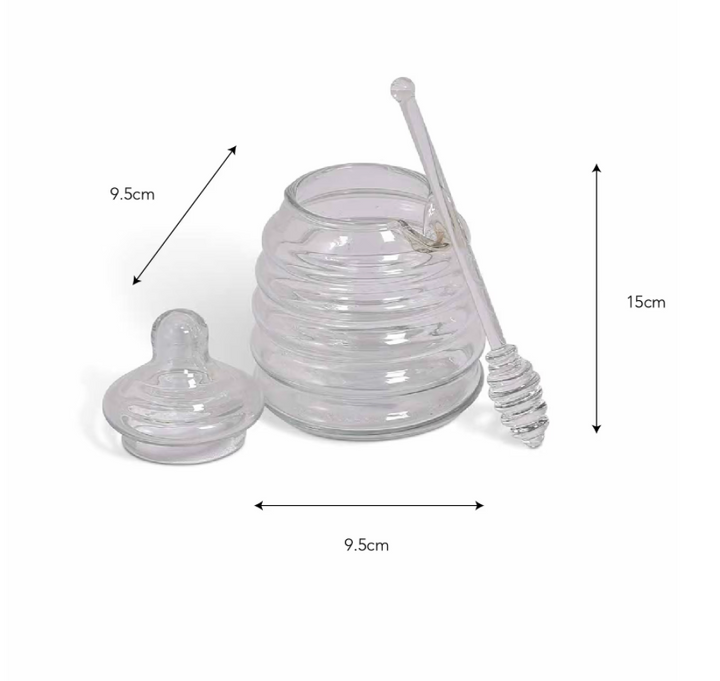 Glass Honey Pot
