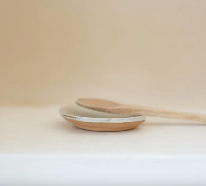 Stoneware Spoon Rest In White