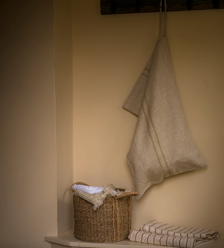 The Timeless Linen Large Laundry Bag - Antique Cream