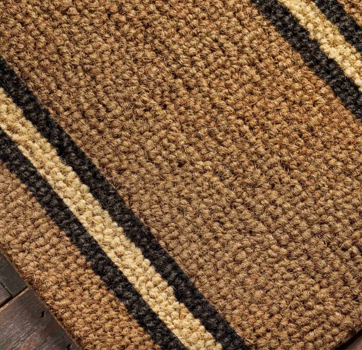 Striped Doormat - Antique Brown