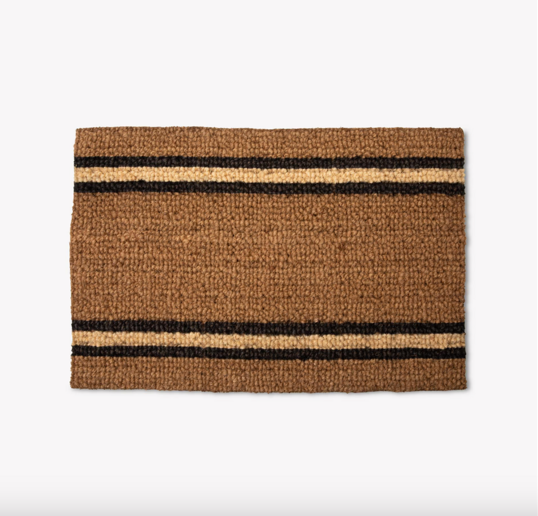 Striped Doormat - Antique Brown