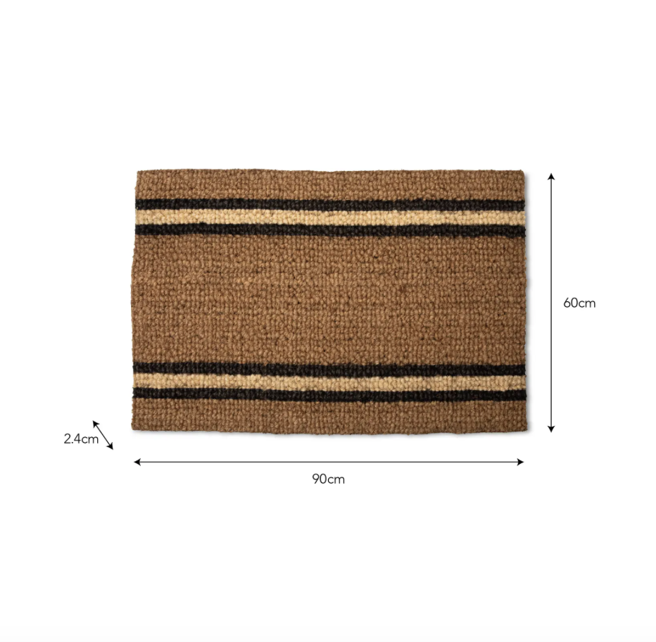 Striped Doormat - Antique Brown