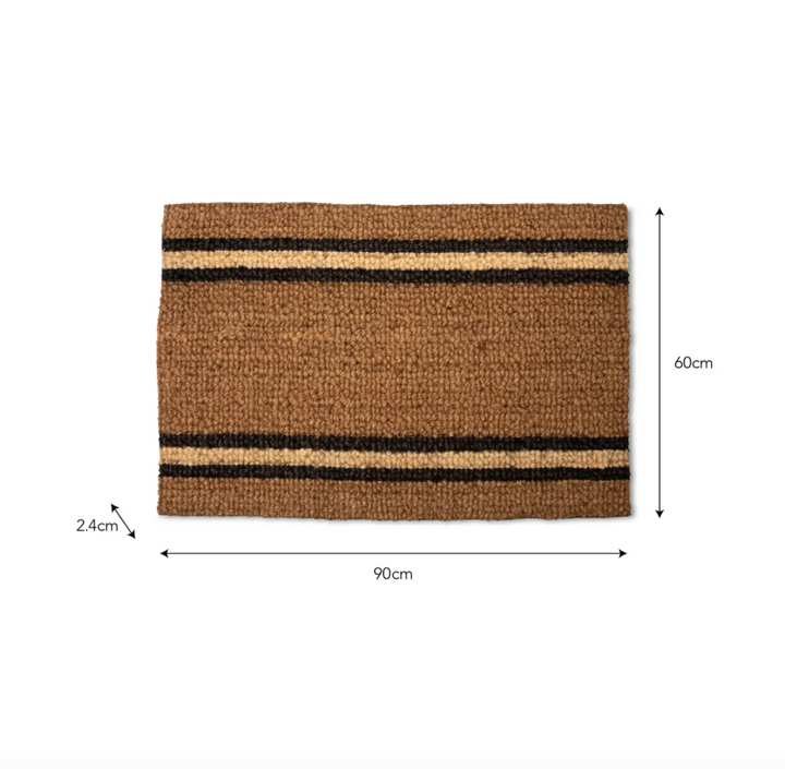 Striped Doormat - Antique Brown