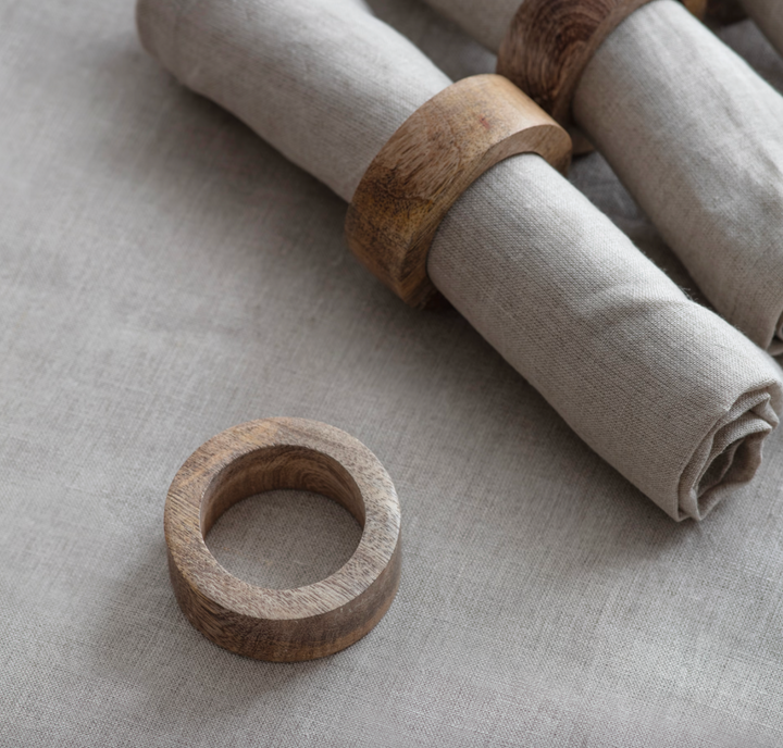 Mango Wood Napkin Holders - Set Of 4