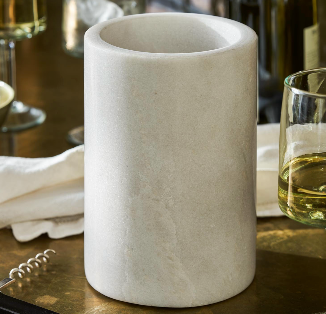 Marble Wine Cooler - White