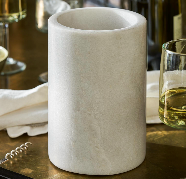 Marble Wine Cooler - White