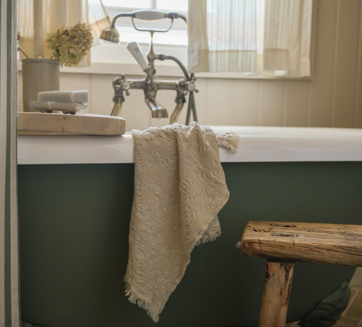 Lace Waffle Hand Towel - Antique White (50 x 70cm)