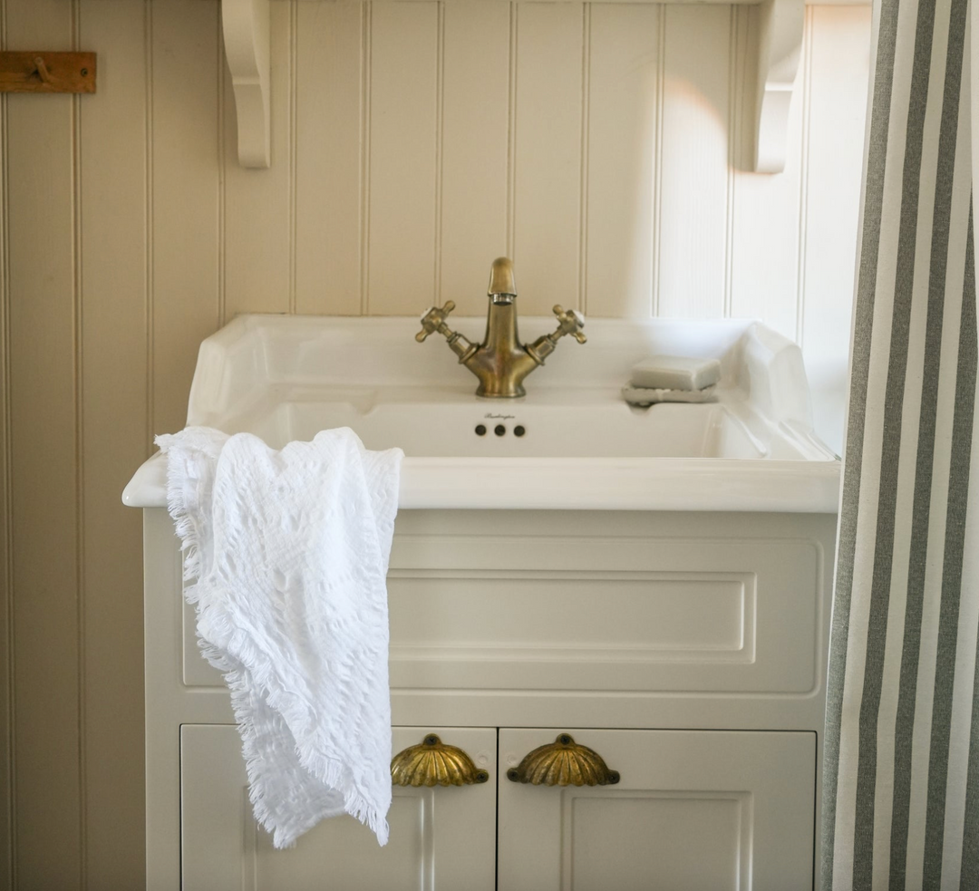 Lace Waffle Hand Towel - White (50 x 70cm)