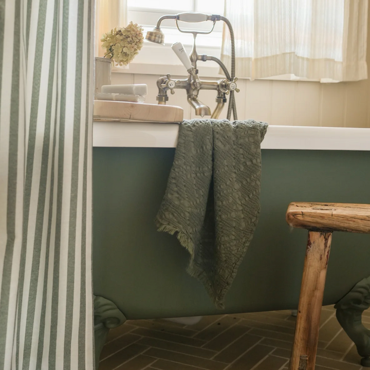 Lace Waffle Hand Towel - Olive Green (50 x 70cm)