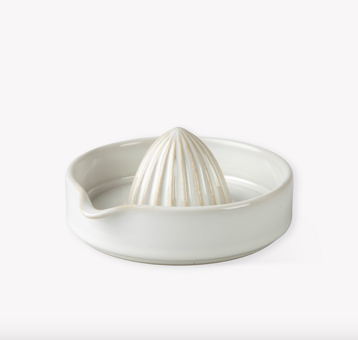 Stoneware Lemon Squeezer - White