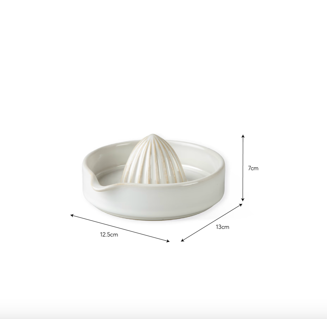 Stoneware Lemon Squeezer - White