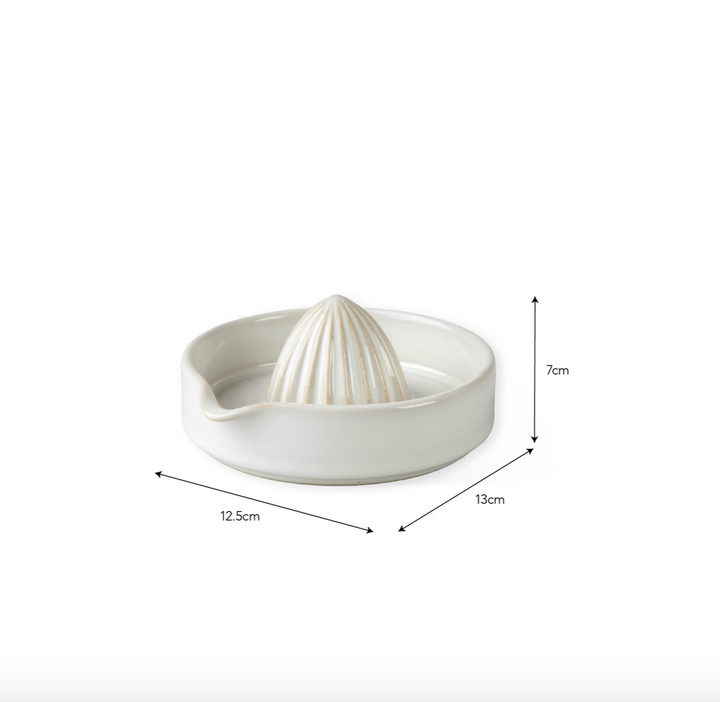 Stoneware Lemon Squeezer - White