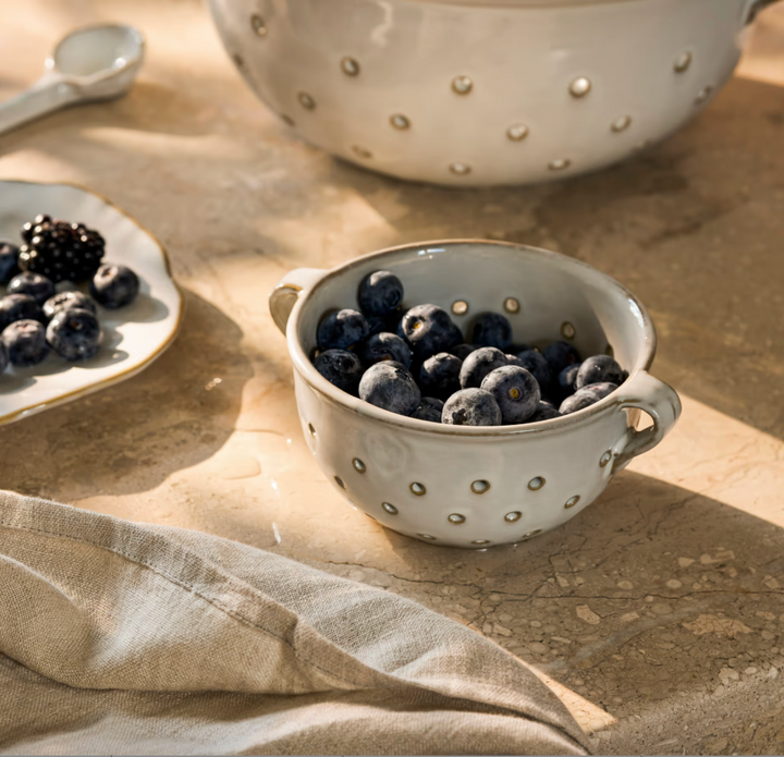 Stoneware Berry Bowl - White