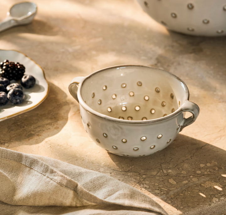 Stoneware Berry Bowl - White