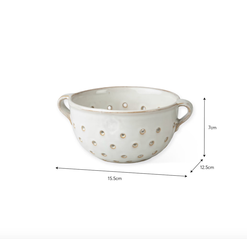 Stoneware Berry Bowl - White