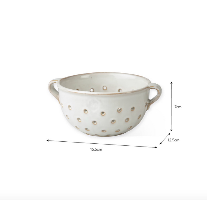 Stoneware Berry Bowl - White