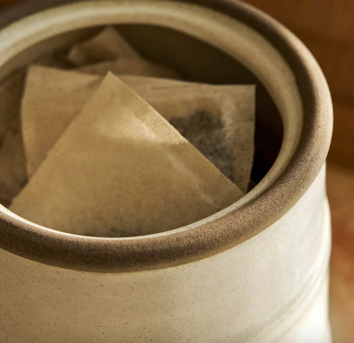 Stoneware Storage Canister - Rustic Cream