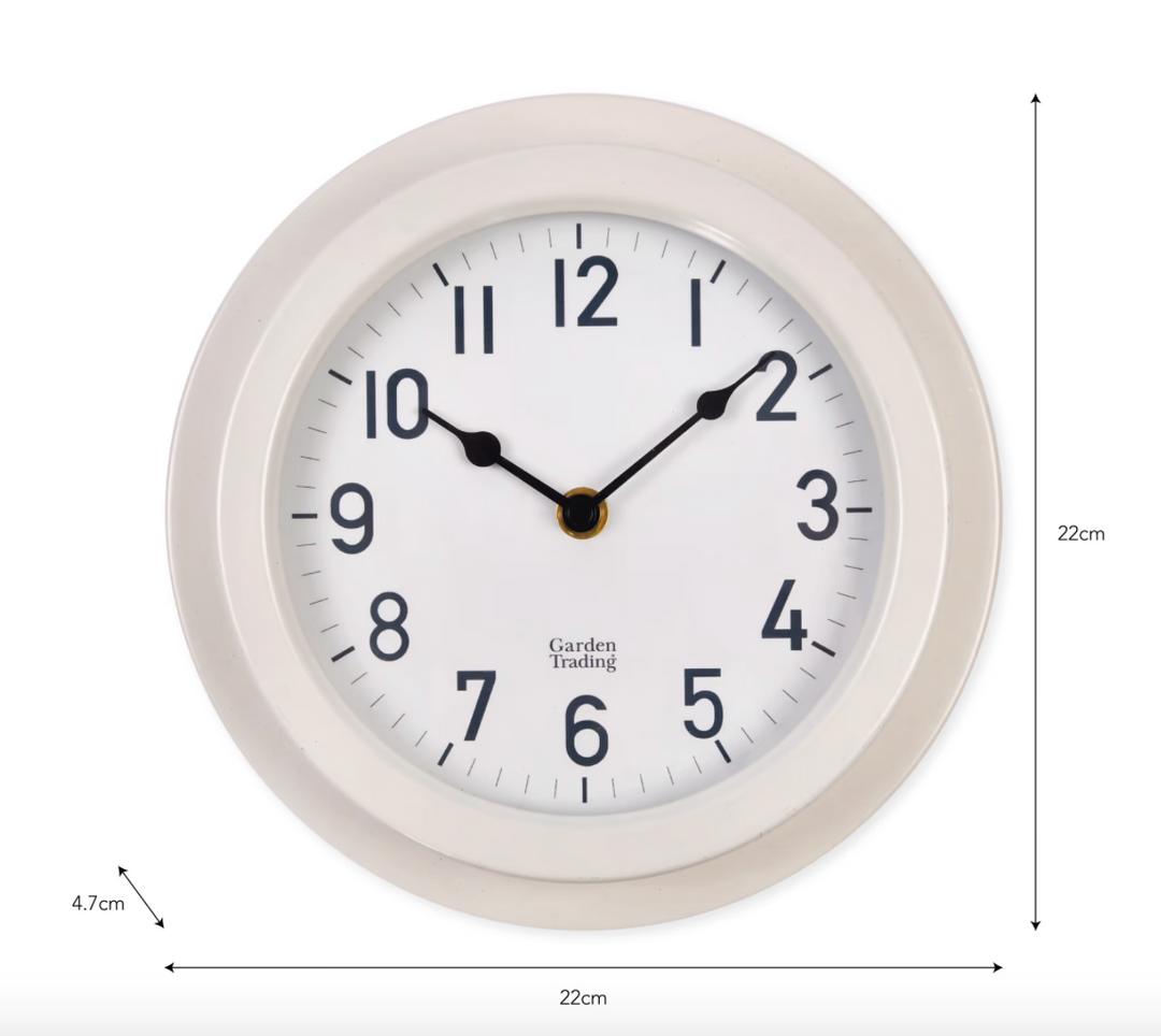 Indoor Outdoor Clock - Cream