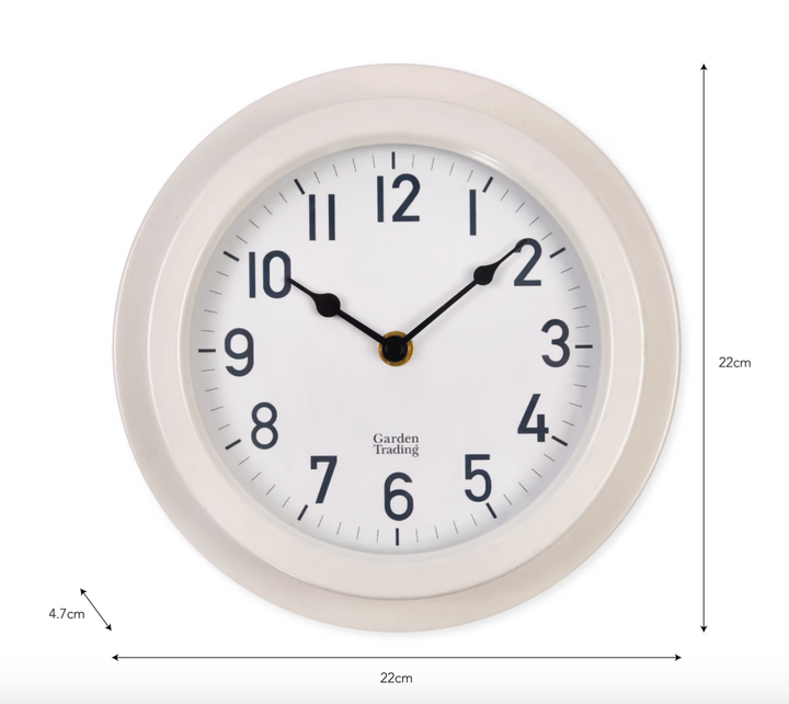Indoor Outdoor Clock - Cream