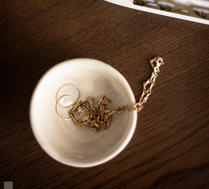 Small Stoneware Dish - Milk White