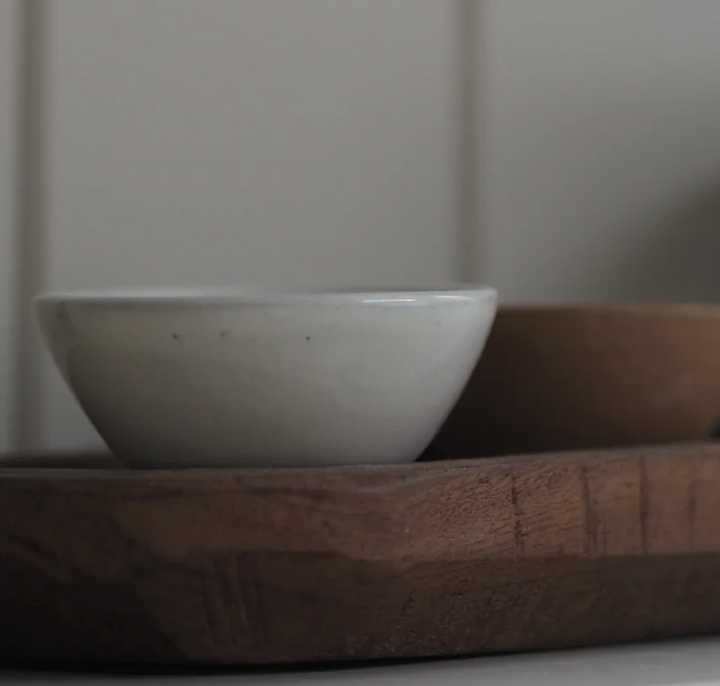 Small Stoneware Dish - Milk White