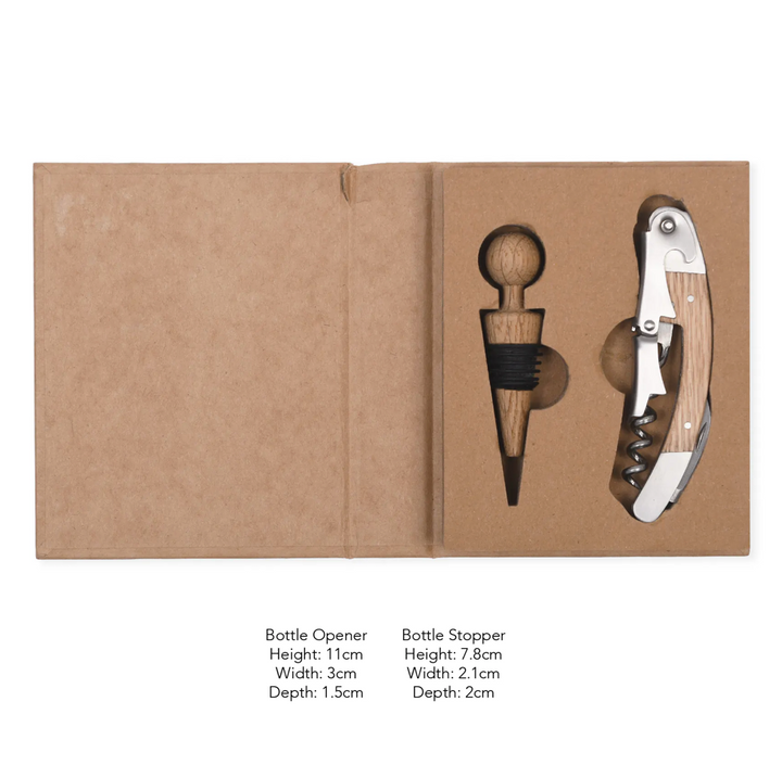 Classic Bottle Opener And Stopper Set