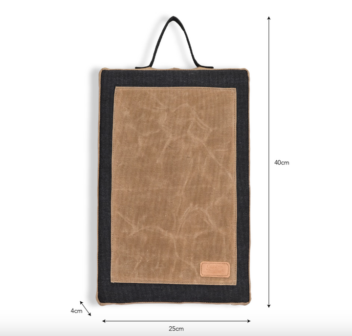 Garden Kneeler Cushion - Charcoal & Natural