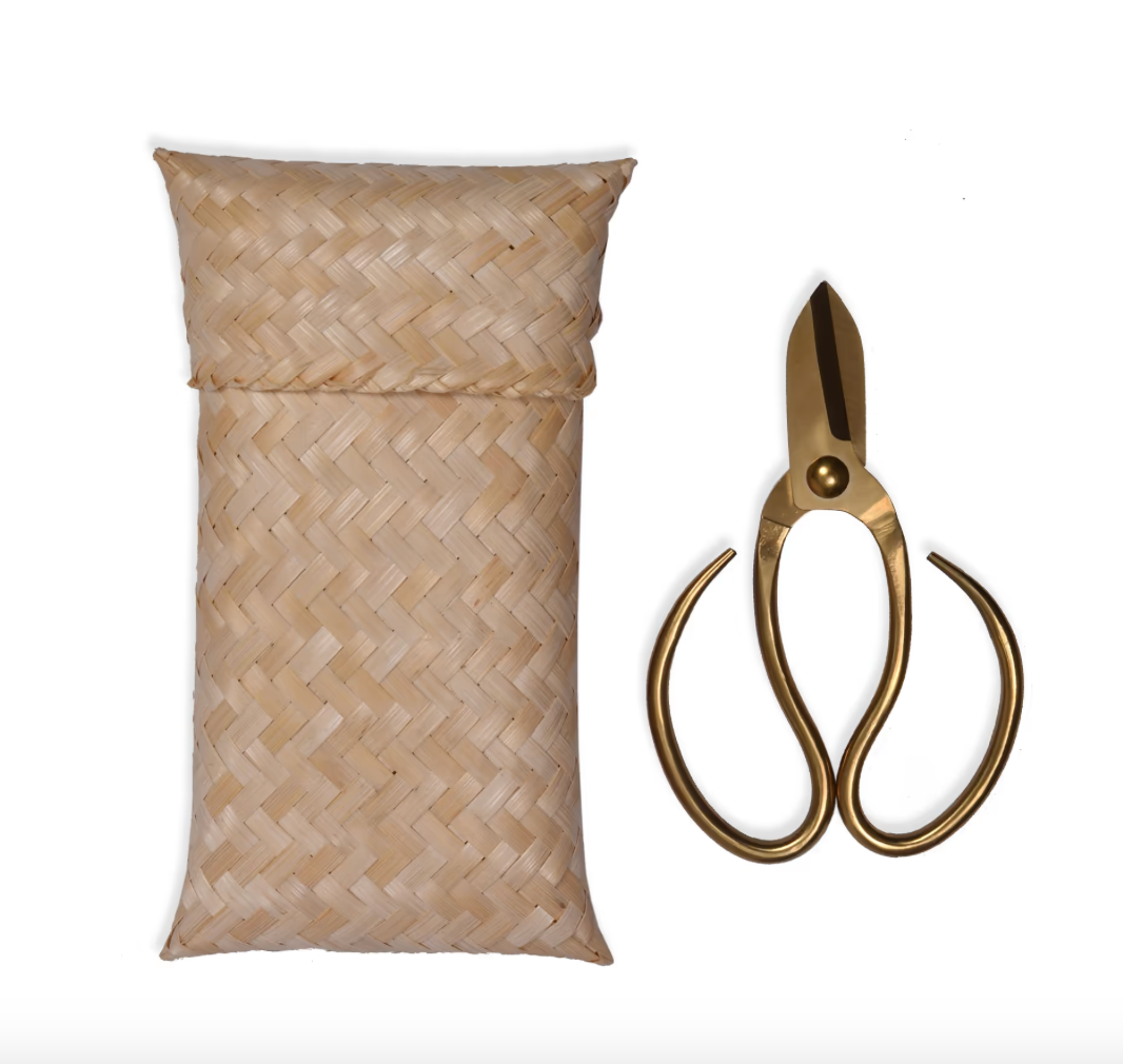 Garden Scissors In Bamboo Case