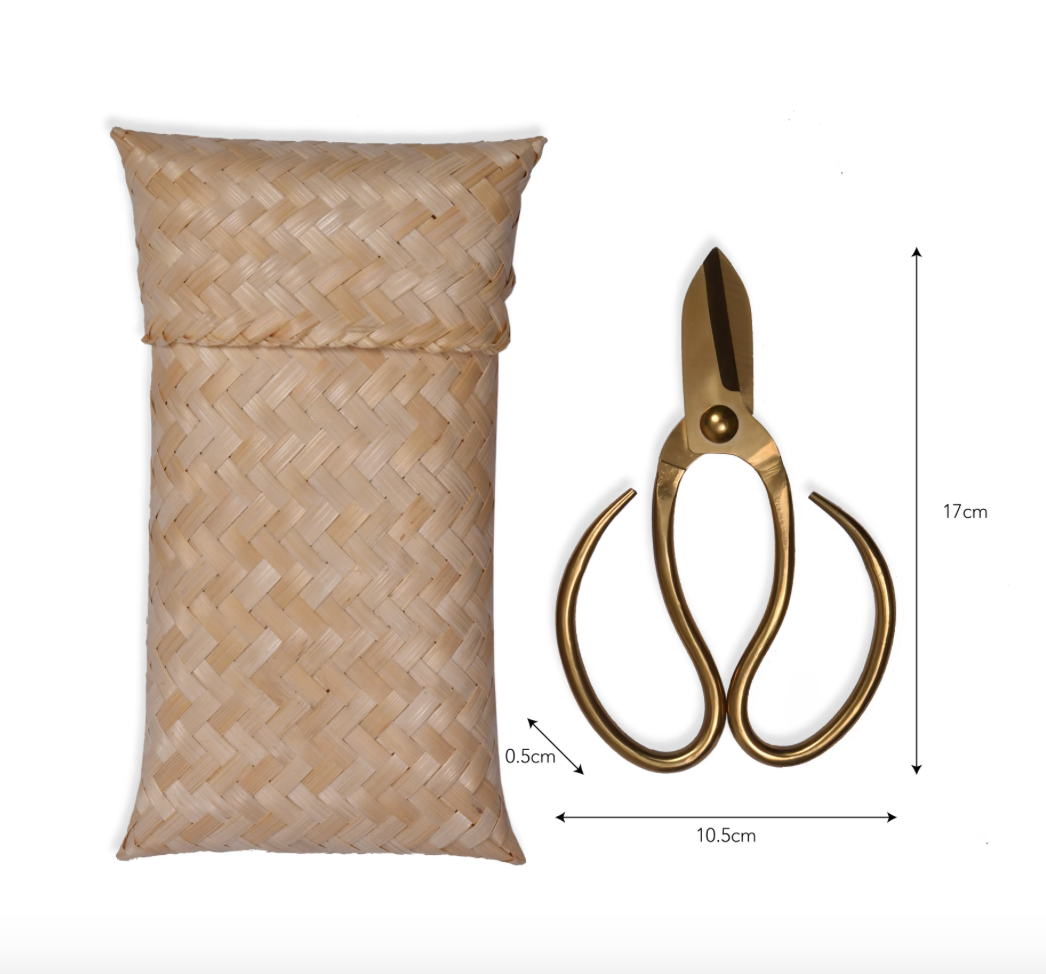 Garden Scissors In Bamboo Case